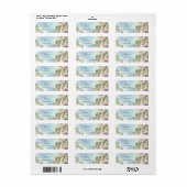 Groene Huwelijks Retouradres Label (Full Sheet)