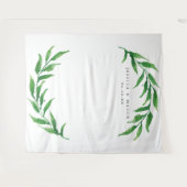 Groene Huwelijksachtergrond Fotocabine Wandkleed (Voorkant (horizontaal))