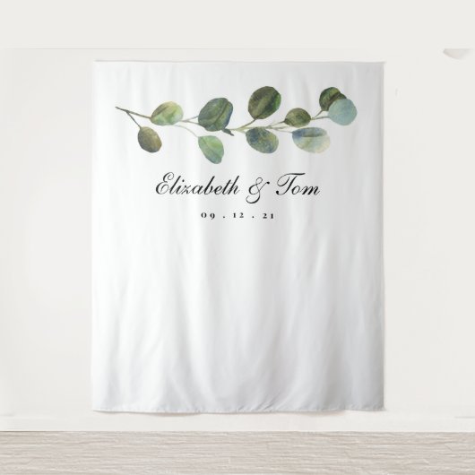 Groene Huwelijksachtergrond, Fotohokje Prop Wandkleed (Voorkant)