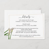 Groene Huwelijksdetails Insteekkaart Informatiekaartje (Voorkant / Achterkant)