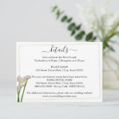 Groene Huwelijksdetails Insteekkaart Informatiekaartje (Staand voorkant)