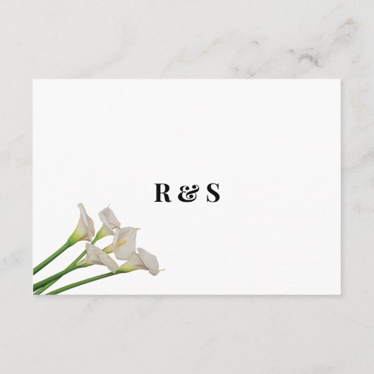 Groene Huwelijksdetails Insteekkaart Informatiekaartje (Achterkant)