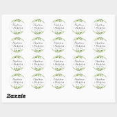 Groene Huwelijksenvelop Seal Stickers, groen Ronde Sticker (Vel)