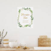 Groene Huwelijkskaarten en Cadeaus feestbord Poster (Keuken)