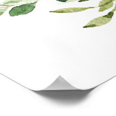 Groene Huwelijkskaarten en Geschenken feestbord Poster (Hoek)