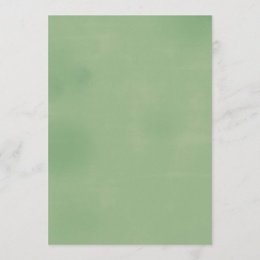 Groene Huwelijksprogramma Welkomstbrief Programmakaart (Achterkant)