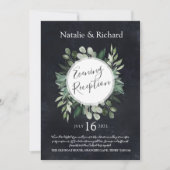 Groene Huwelijksuitnodiging, Avondreceptie Kaart (Voorkant)