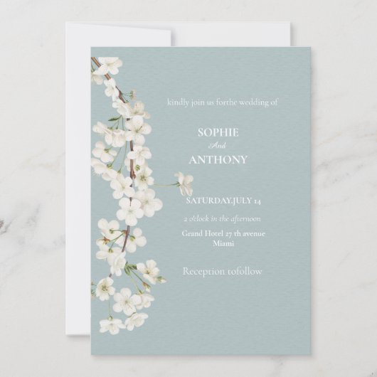 Groene Huwelijksuitnodiging Set  Kaart (Voorkant)