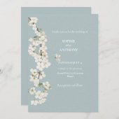 Groene Huwelijksuitnodiging Set  Kaart (Voorkant / Achterkant)