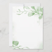 Groene Huwelijksuitnodiging Template Kaart (Achterkant)