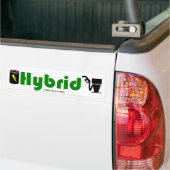 Groene HYBRID-batterij en -pomp Bumpersticker (Op Truck)