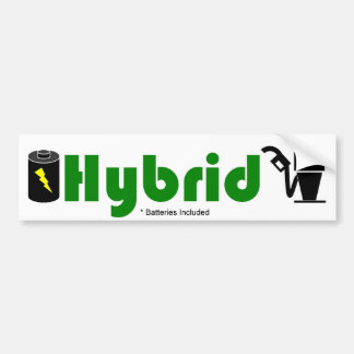Groene HYBRID-batterij en -pomp Bumpersticker