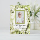 Groene Hydrangea Bloem Waterverf Begrafenis Sympat Bedankkaart (Staand voorkant)