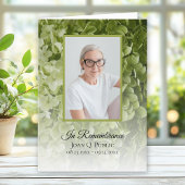 Groene Hydrangea Bloemen Begrafenisdienst Gevouwen Programma