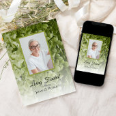 Groene Hydrangea Bloemen Leven Begrafenisfeest Kaart