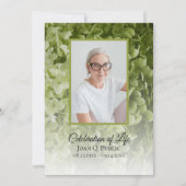 Groene Hydrangea Bloemen Viering van het Leven Kaart (Voorkant)