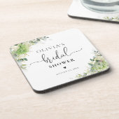 Groene Hydrangea Bruidsshowers Onderzetters (Linkerzijde)
