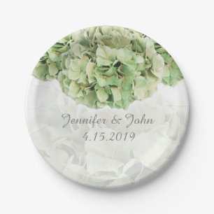 Groene Hydrangea Bruiloft Collectie Papier Bord