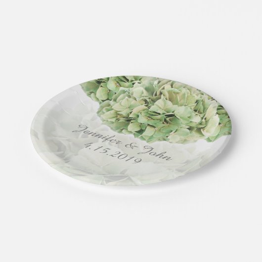 Groene Hydrangea Bruiloft Collectie Papier Bord (Gekanteld)