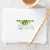 Groene Hydrangea Bruiloft Retouradres Labels (Insitu)