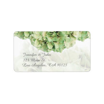 Groene Hydrangea Bruiloft Retouradres Labels
