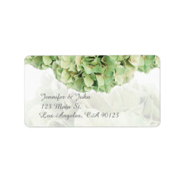 Groene Hydrangea Bruiloft Retouradres Labels