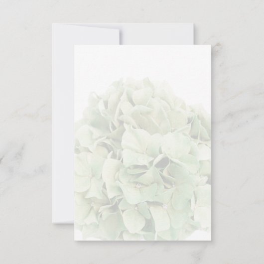 Groene Hydrangea Bruiloft RSVP Kaart (Achterkant)