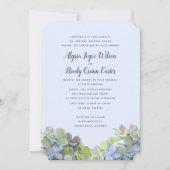 Groene Hydrangea Custom Wedding Uitnodigingen (Voorkant)
