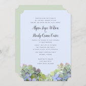 Groene Hydrangea Custom Wedding Uitnodigingen (Voorkant / Achterkant)
