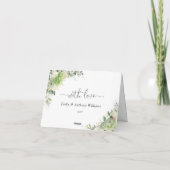 Groene Hydrangea Huwelijks Dankkaart Bedankkaart (Achterkant)