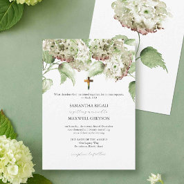 Groene Hydrangea Katholieke Trouwuitnodigingen Kaart