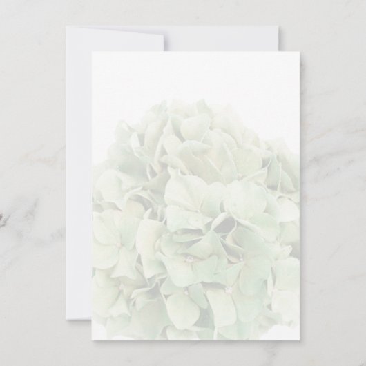 Groene hydrangea-repetitie voor een diner met hydr kaart (Achterkant)