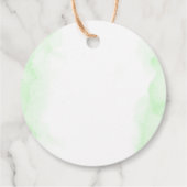 Groene hydrangea roze bloemenballonnen dank je wel bedankjes labels (Achterkant)