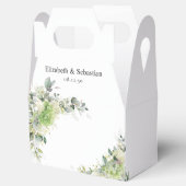 Groene Hydrangea Trouwgunst Doos Bedankdoosjes (Geopend)