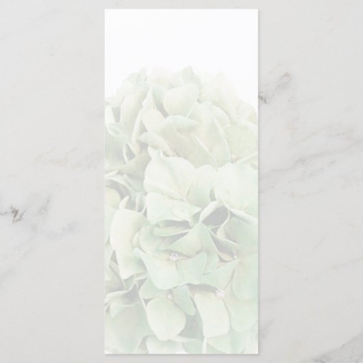 Groene hydrangea trouwmenu hydrangea2 menu (Achterkant)