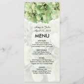 Groene hydrangea trouwmenu hydrangea2 menu (Voorkant)