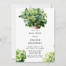 Groene Hydrangea Vlinder Cupcake Vrijgezellenfeest