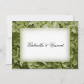 Groene hydrangea - Vloeiende voetnoten Notitiekaartje (Voorkant)