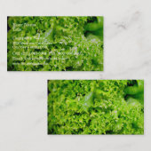 Groene Hydroponentaire sla Visitekaartje (Voorkant / Achterkant)