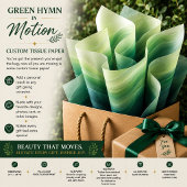 Groene hymne in beweging tissuepapier