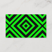 Groene hypnotische geometrie visitekaartje (Achterkant)