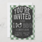 Groene I Do BBQ Bridal & Wedding Shower Uitnodigin Save The Date (Voorkant)