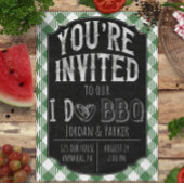 Groene I Do BBQ Bridal & Wedding Shower Uitnodigin Save The Date