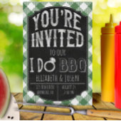 Groene I Do BBQ Bridal & Wedding Shower Uitnodigin Save The Date