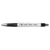 Groene I-hartpromo-pennen met aangepaste i-love-te Pen (Voorkant)