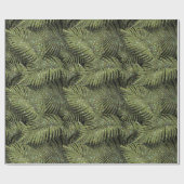 Groene ID831-patroon met mousserende palmbladeren Cadeaupapier (Vlak)