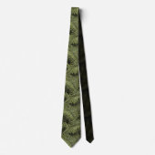 Groene ID831-patroon met mousserende palmbladeren Stropdas (Voorkant)