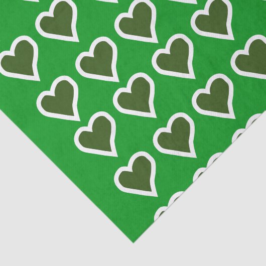 Groene Ierse harten Tissuepapier (Detail)