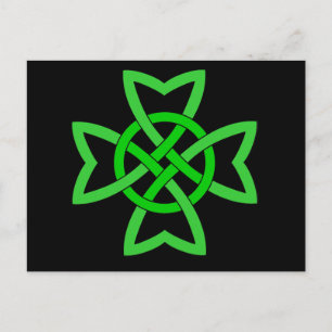 Groene Ierse Keltische knoop Briefkaart