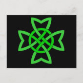 Groene Ierse Keltische knoop Briefkaart (Voorkant)